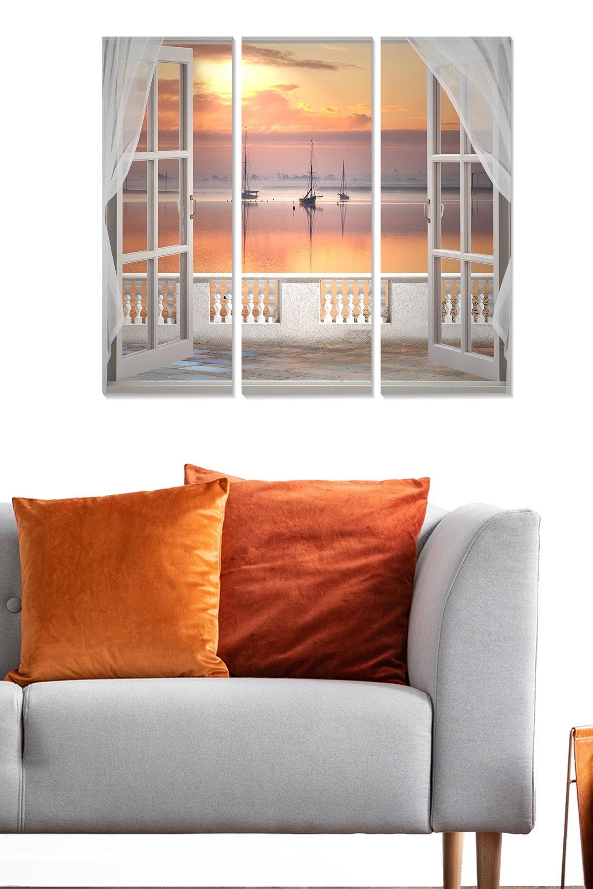 Quadro Decorativo MDF Multicolor – 3 Peças (20x50 cm cada), Total 70x50 cm, 3 mm