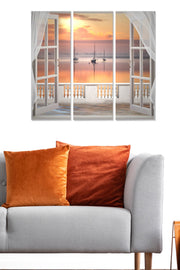 Quadro Decorativo MDF Multicolor – 3 Peças (20x50 cm cada), Total 70x50 cm, 3 mm