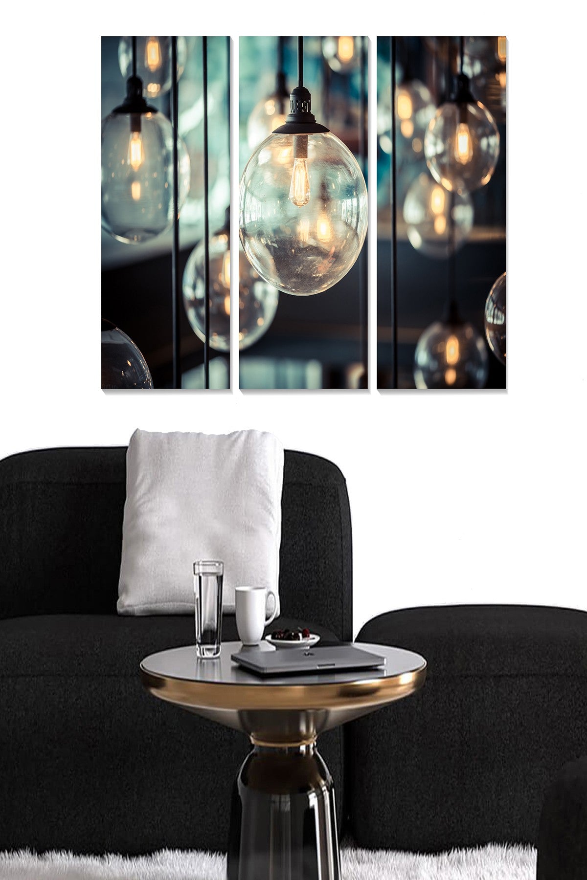 Quadro Decorativo em MDF Multicolor (Conjunto 3 Peças) – 70 x 50 cm, Espessura 3 mm