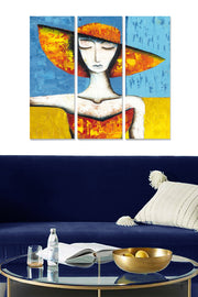 Quadro Decorativo em MDF Multicolor – Conjunto de 3 Peças (70x50 cm total | 3x 20x50 cm) – 100% MDF 3 mm