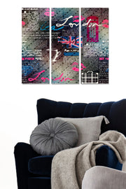 Quadro Decorativo em MDF Multicolor (Conjunto de 3) – 70x50 cm, 3 mm, 1 kg