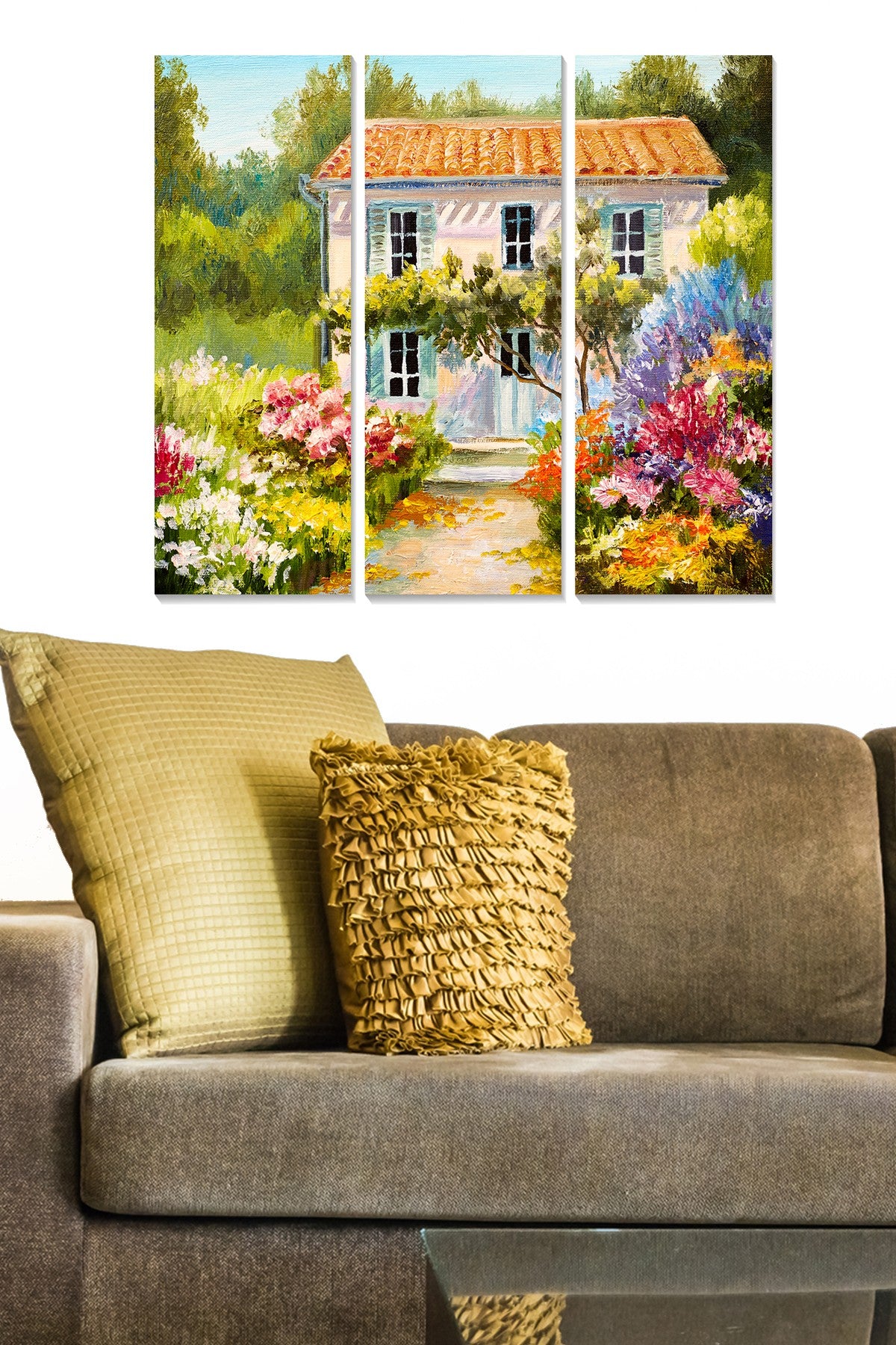 Tríptico Decorativo em MDF Multicolor – 3 Peças 20x50 cm (Total 70x50 cm), Espessura 3 mm