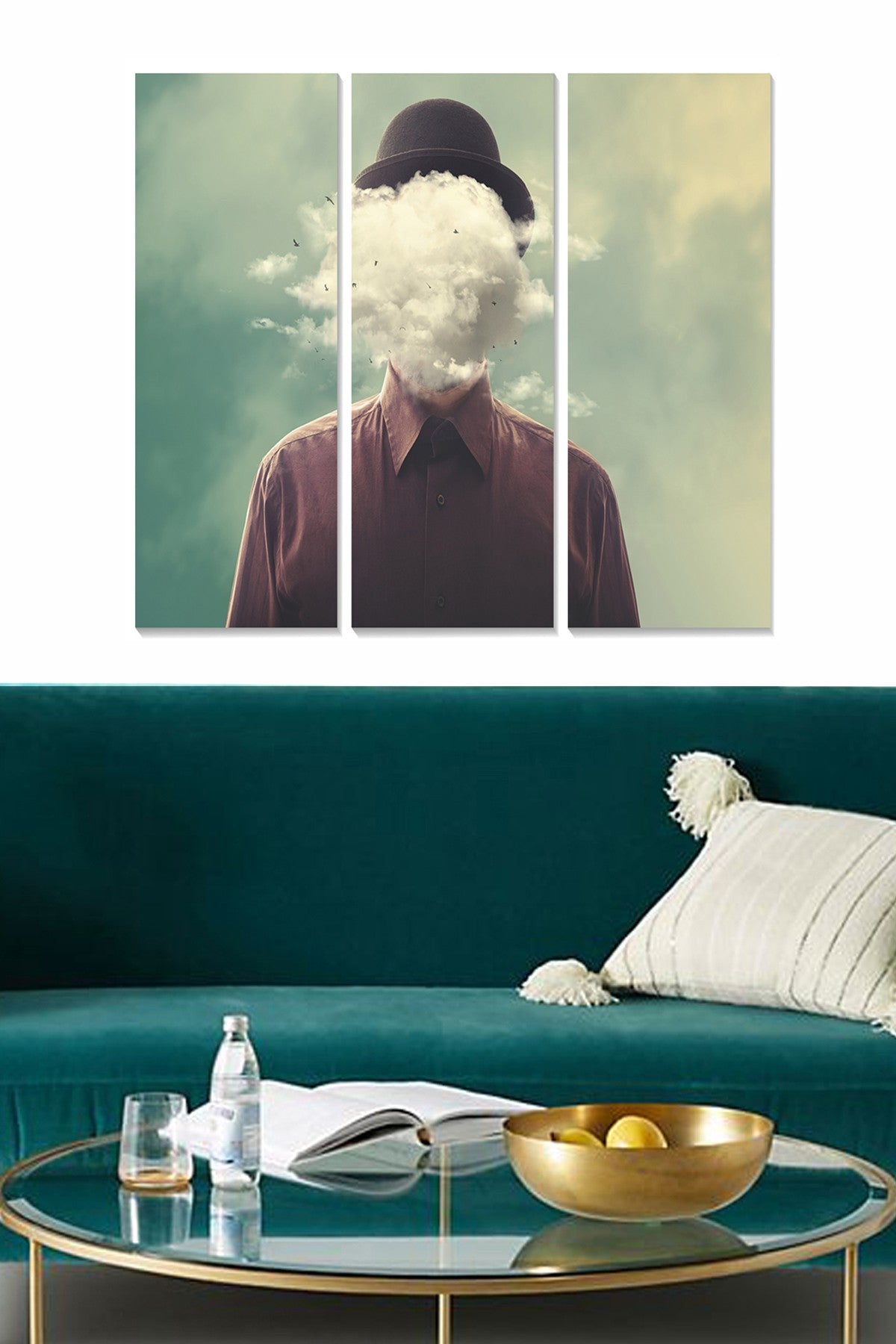 Conjunto de Quadros Decorativos em MDF Multicolor (3 Peças) 70 x 50 cm