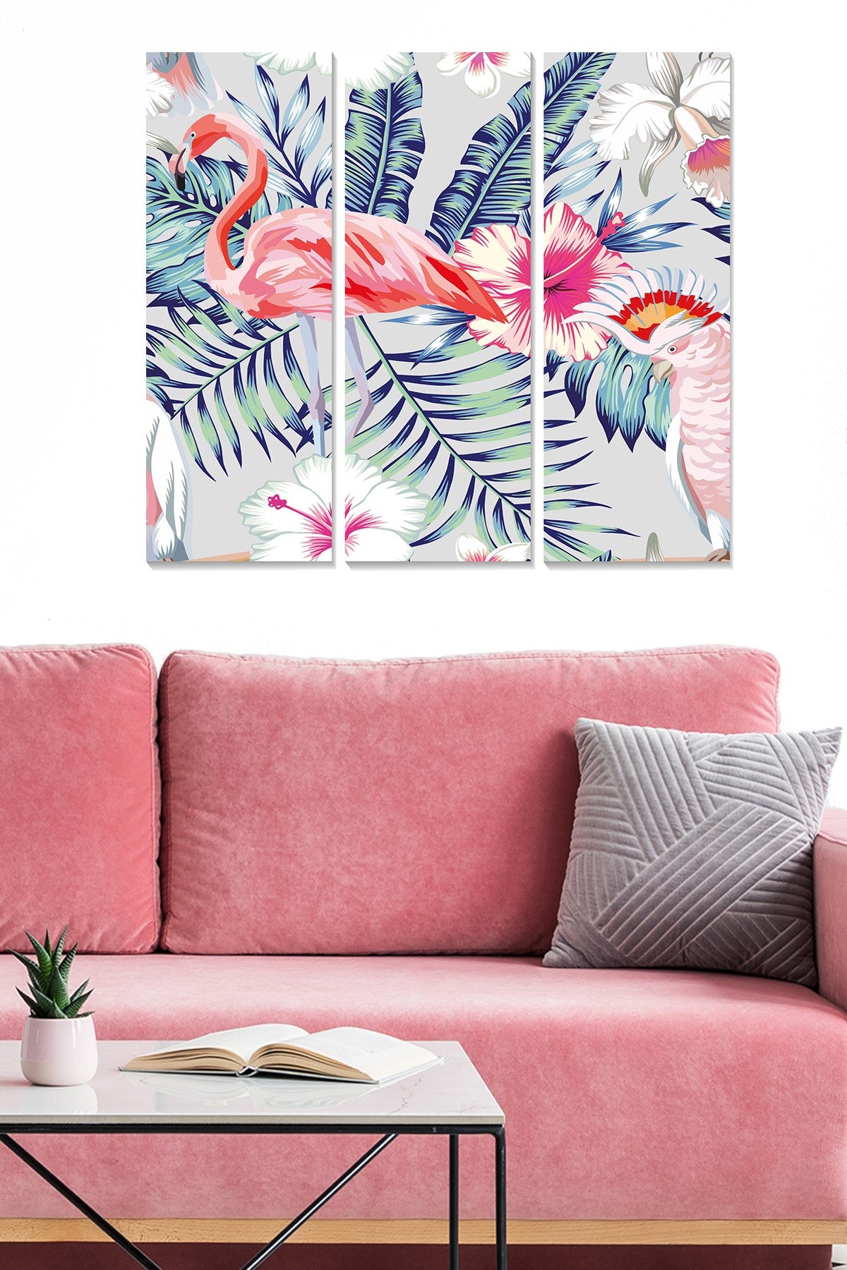 Quadro Decorativo em MDF Multicolor (3 Peças) – 20x50 cm cada, total 70x50 cm, MDF 100% 3 mm