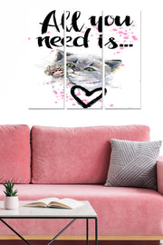 Conjunto de Quadros Decorativos em MDF Multicolor (3 Peças) — 70x50 cm total, 20x50 cm cada, 100% MDF 3 mm