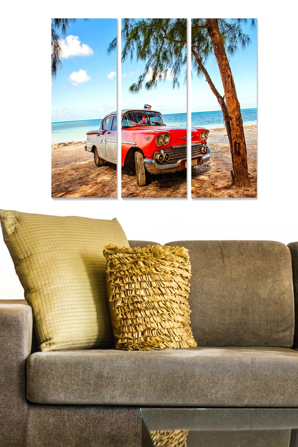 MDF548372638 - Quadro Decorativo em MDF Multicolor, 3 Peças (20x50 cm cada), Tamanho Total 70x50 cm, Espessura 3 mm