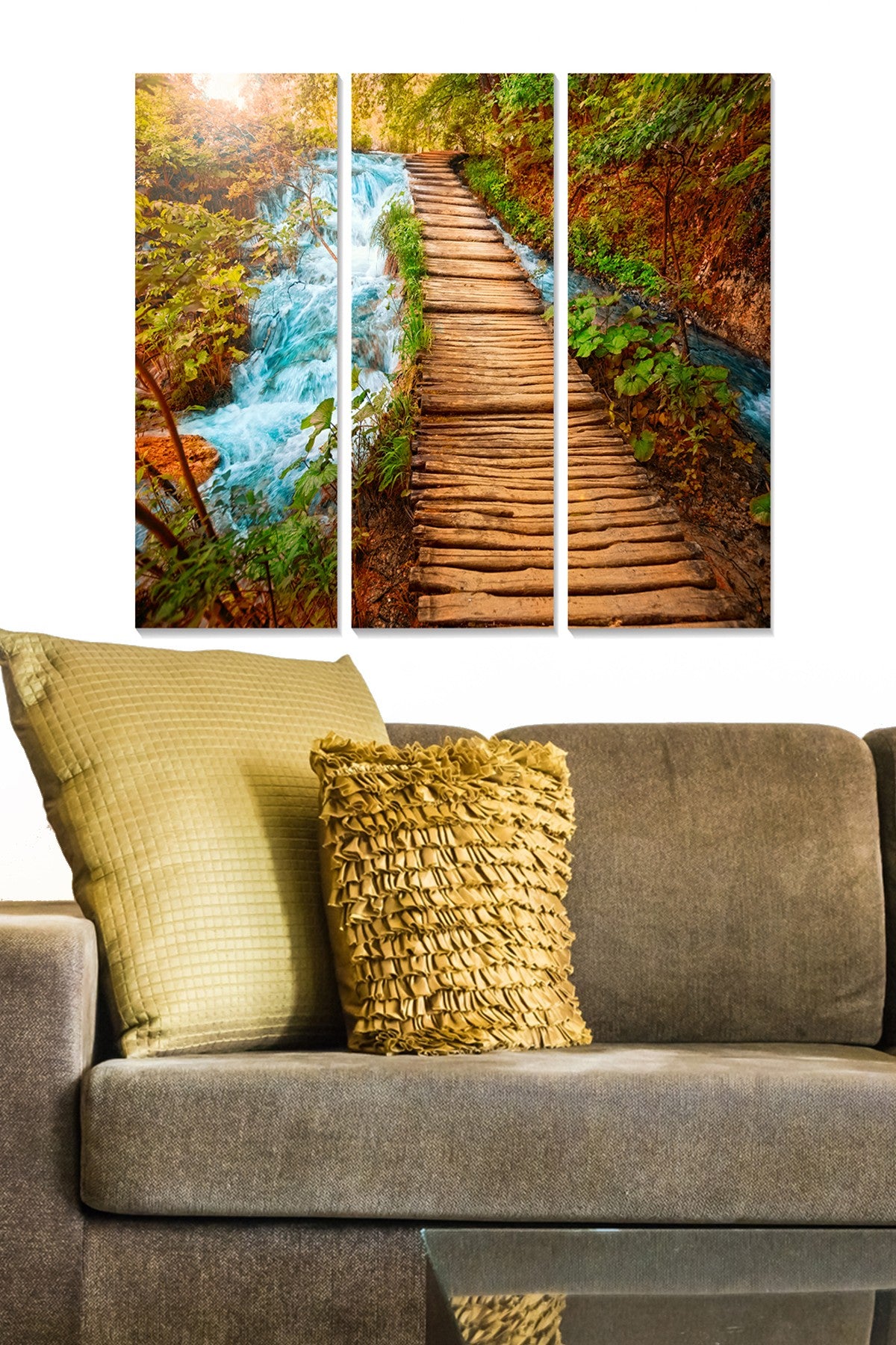 Tríptico Decorativo em MDF Multicolor – 3 Peças (70 x 50 cm)