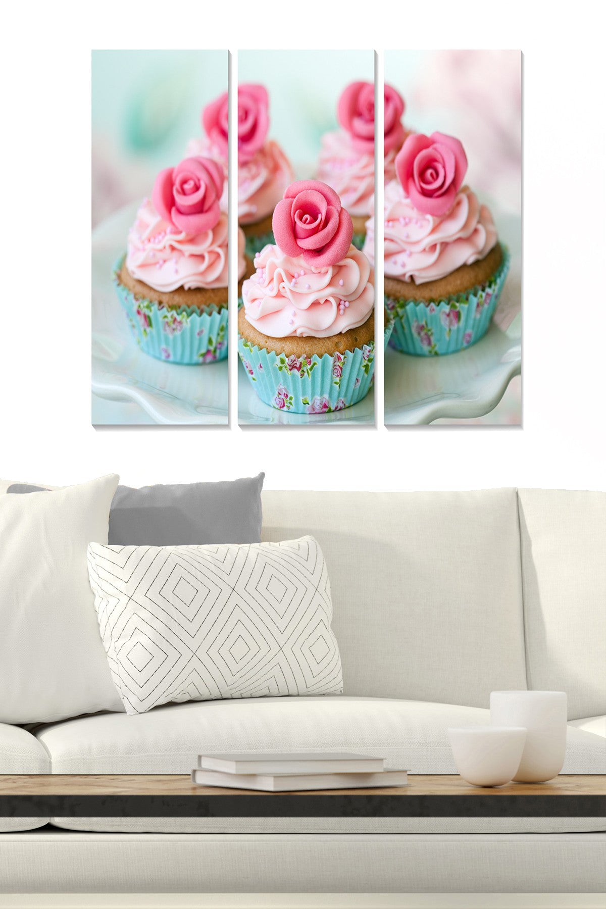 Quadro Decorativo MDF Multicolor (3 Peças) – 20x50 cm cada, Total 70x50 cm, MDF 3 mm