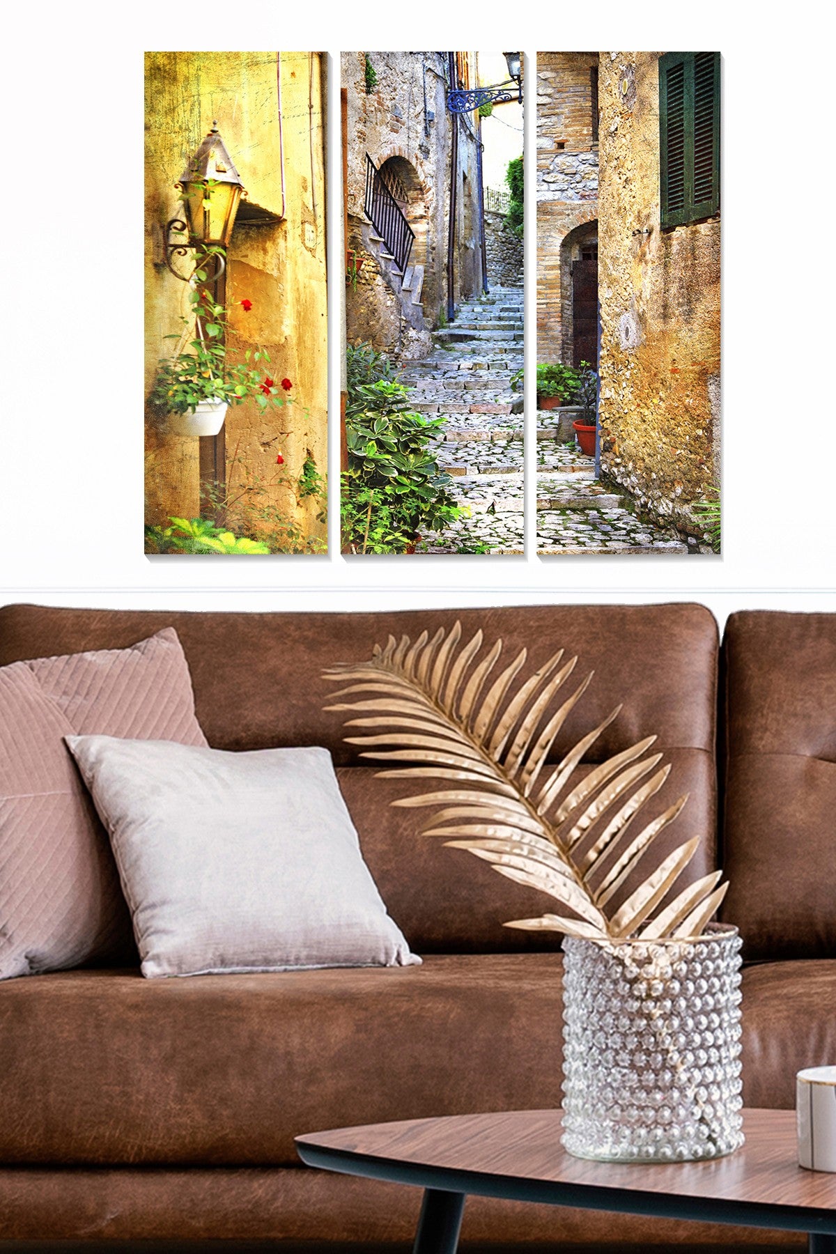 Quadro Decorativo em MDF Multicolor (Conjunto de 3 Peças) – Tamanho Total 70x50 cm, Espessura 3 mm