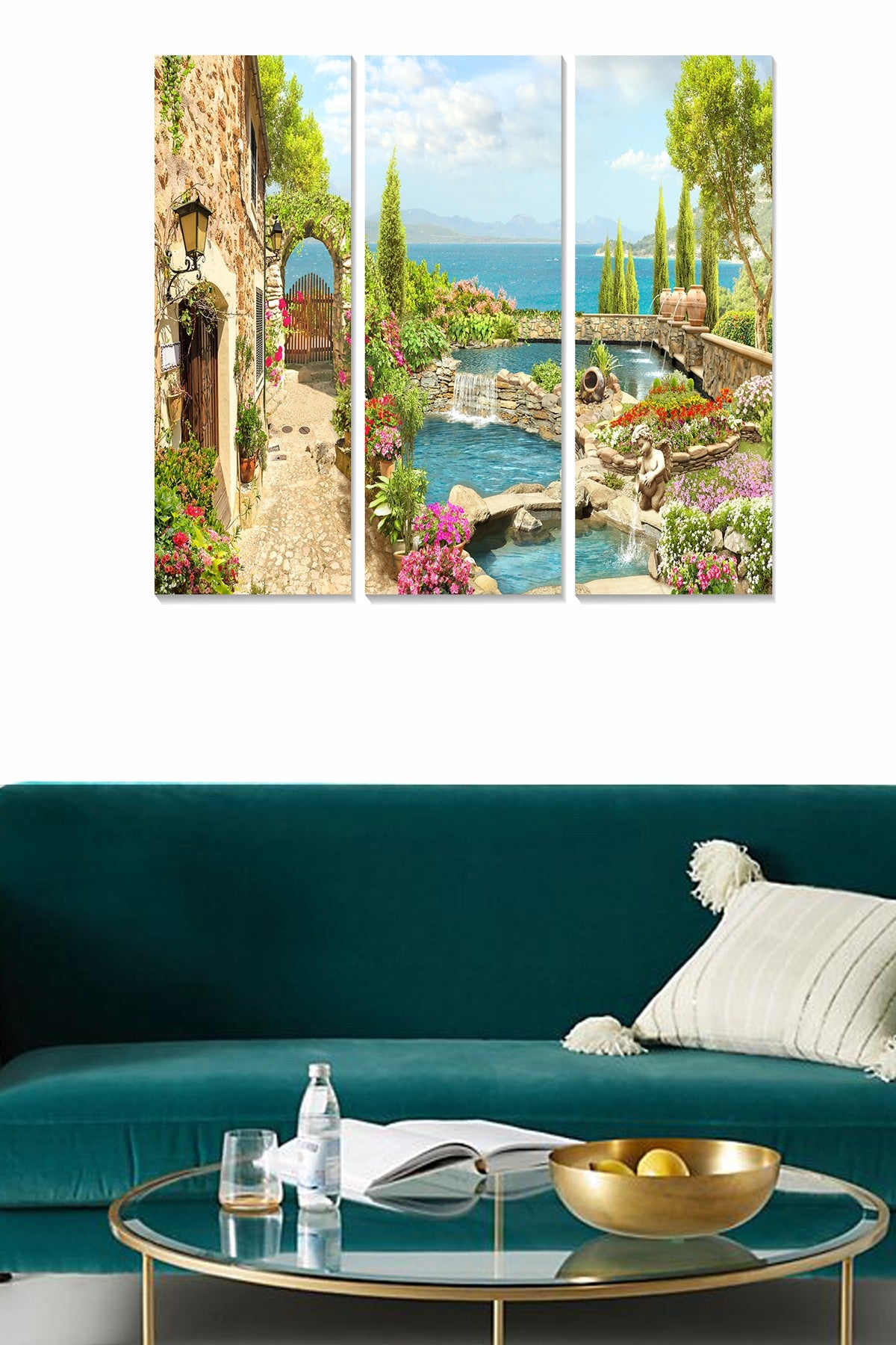 Conjunto de Quadros Decorativos em MDF (3 Peças) Multicor – 70 x 50 cm (Total), 3 mm