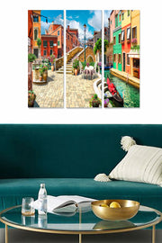 Tripíptico Decorativo em MDF Multicolor – 70x50 cm (3x 20x50 cm), Espessura 3 mm