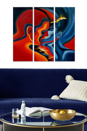 Quadro Decorativo em MDF Multicolor – Tríptico 3 Peças (20 x 50 cm cada; total 70 x 50 cm) – Espessura 3 mm