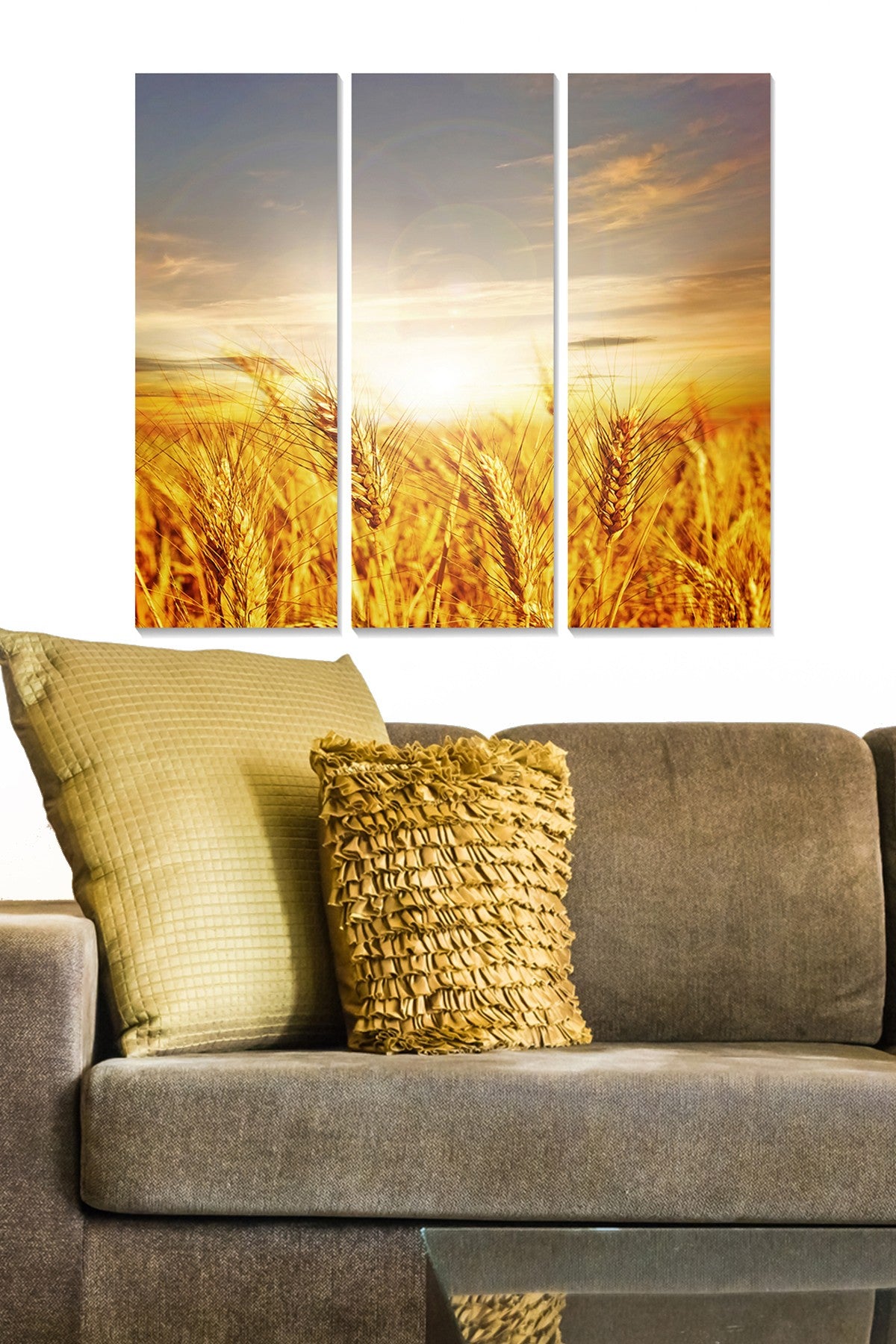 Quadro Decorativo em MDF Multicolor – Conjunto 3 Peças (20x50 cm cada), Tamanho Total 70x50 cm, MDF 3 mm – Ref. MDF56100727