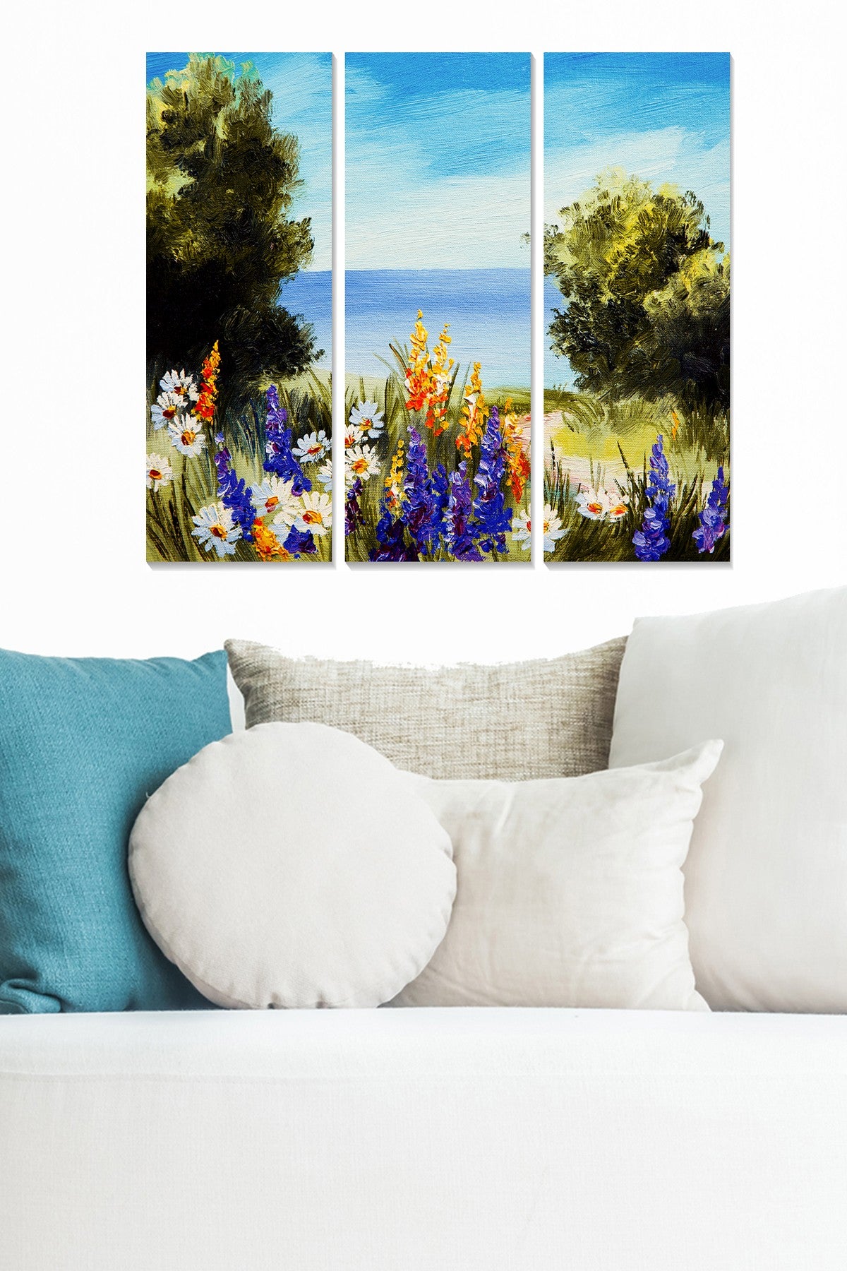 Conjunto de Quadros Decorativos em MDF (3 Peças) Multicolor – 70 x 50 cm, 3 mm