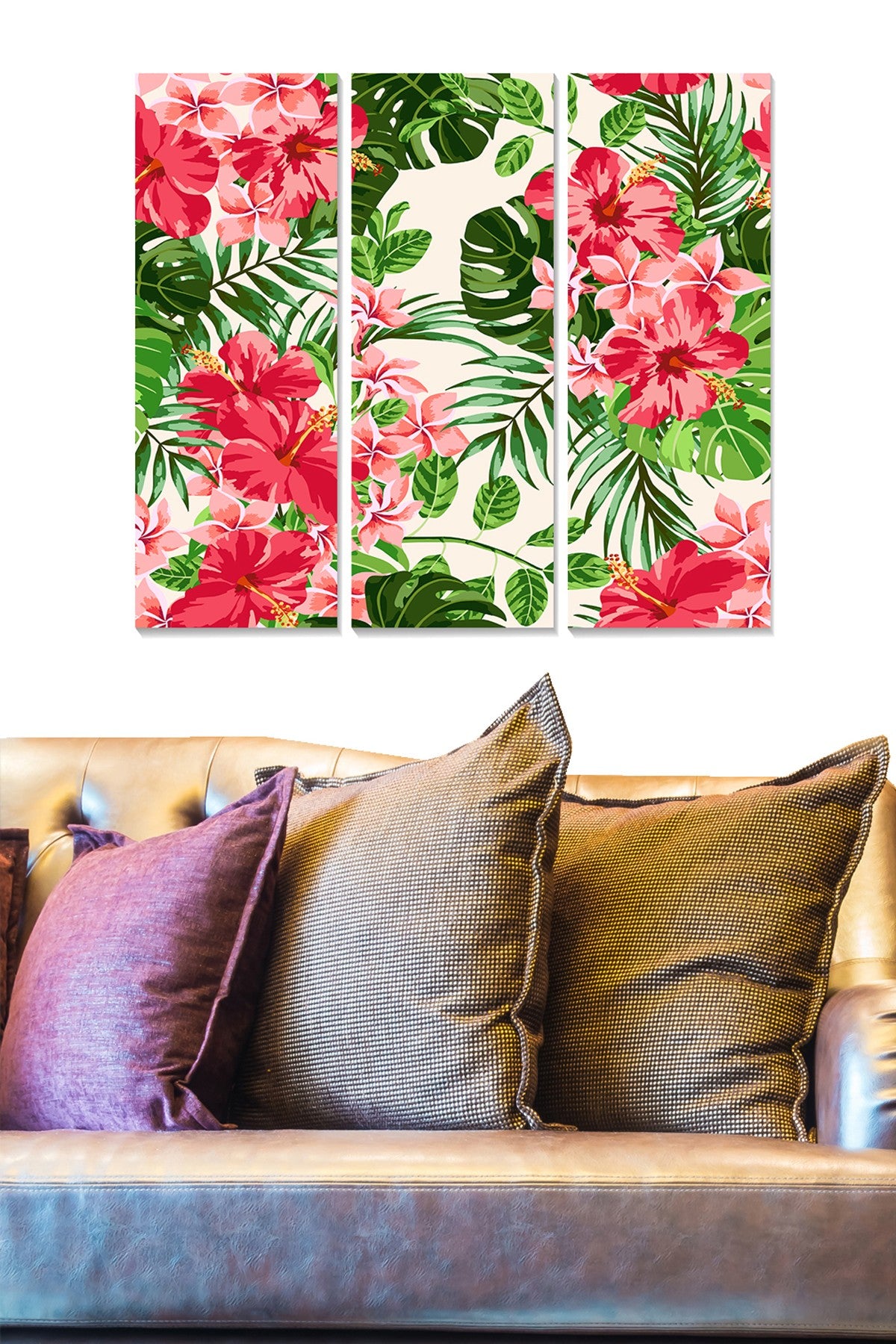 Conjunto de Quadros Decorativos em MDF (3 Peças) Multicolor 70x50 cm