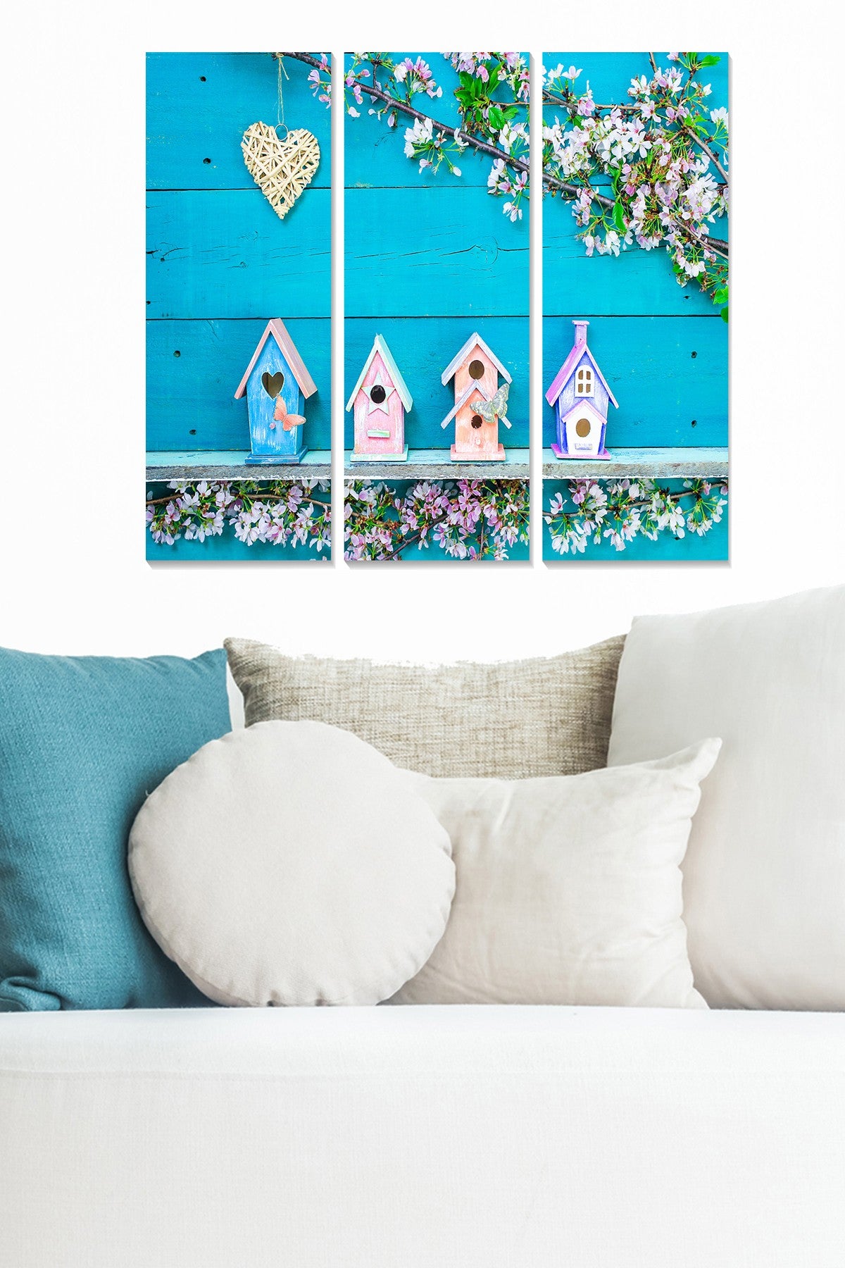 Quadro Decorativo em MDF Multicolor (Tríptico) – 3 Peças 20x50 cm cada, Tamanho Total 70x50 cm, Espessura 3 mm