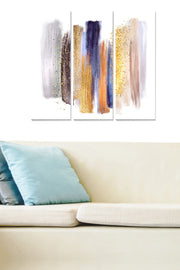 Quadro Decorativo em MDF Multicolor - Conjunto de 3 Peças, Total 70x50 cm (20x50 cm cada), Espessura 3 mm