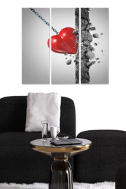 MDF578473531 Quadro Decorativo em MDF Multicolorido — Conjunto de 3 Peças (20x50 cm cada), Total 70x50 cm, Espessura 3 mm