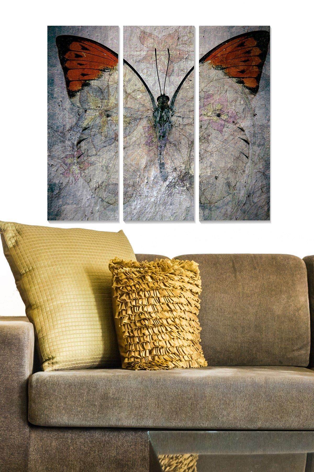 Conjunto de Quadros Decorativos em MDF 100% Multicolorido (3 Peças) - 20x50 cm cada, Total 70x50 cm, Espessura 3 mm