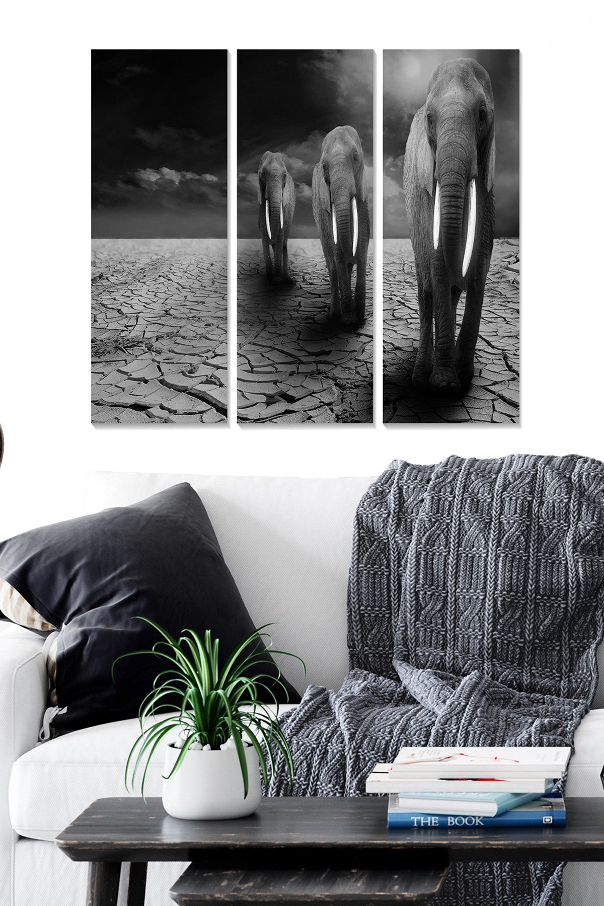 Tríptico Decorativo em MDF Multicolor – 3 Peças 20x50 cm (3 mm), Tamanho Total 70x50 cm