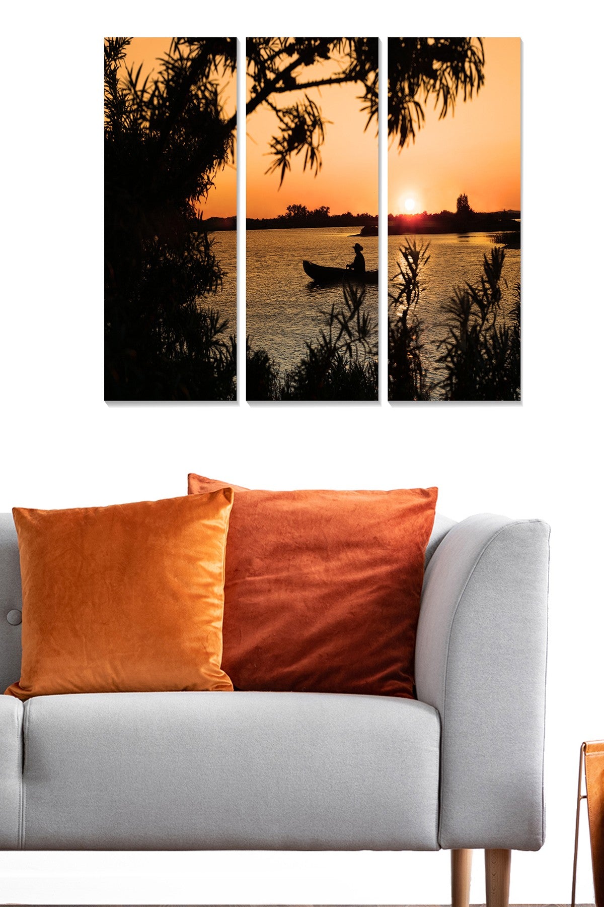 Quadro Decorativo em MDF Multicolor – Conjunto de 3 Peças, 70x50 cm (3x20x50), Espessura 3 mm