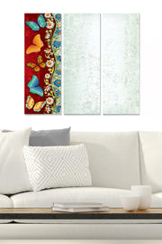 Quadros Decorativos em MDF 3 mm Multicolor — Conjunto de 3 (20x50 cm cada, 70x50 cm total)