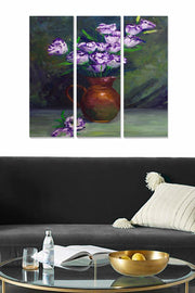 Quadro Decorativo em MDF Multicolor, 3 Peças (20x50 cm cada) – Tamanho total 70x50 cm (3 mm)