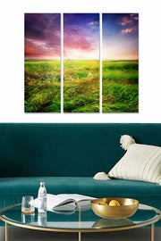 Quadros Decorativos em MDF – Conjunto 3 Peças Multicolor, 70x50 cm (Total), 3 mm