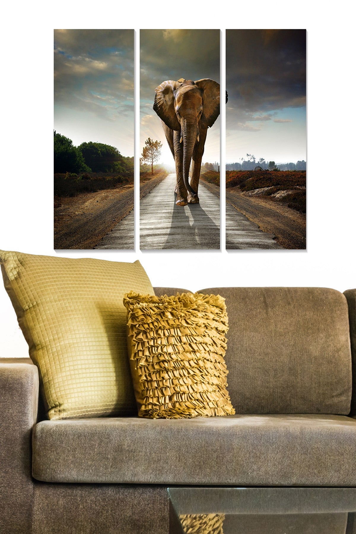 Tríptico Decorativo em MDF 3 mm – Multicolorido – 70 x 50 cm (Total)