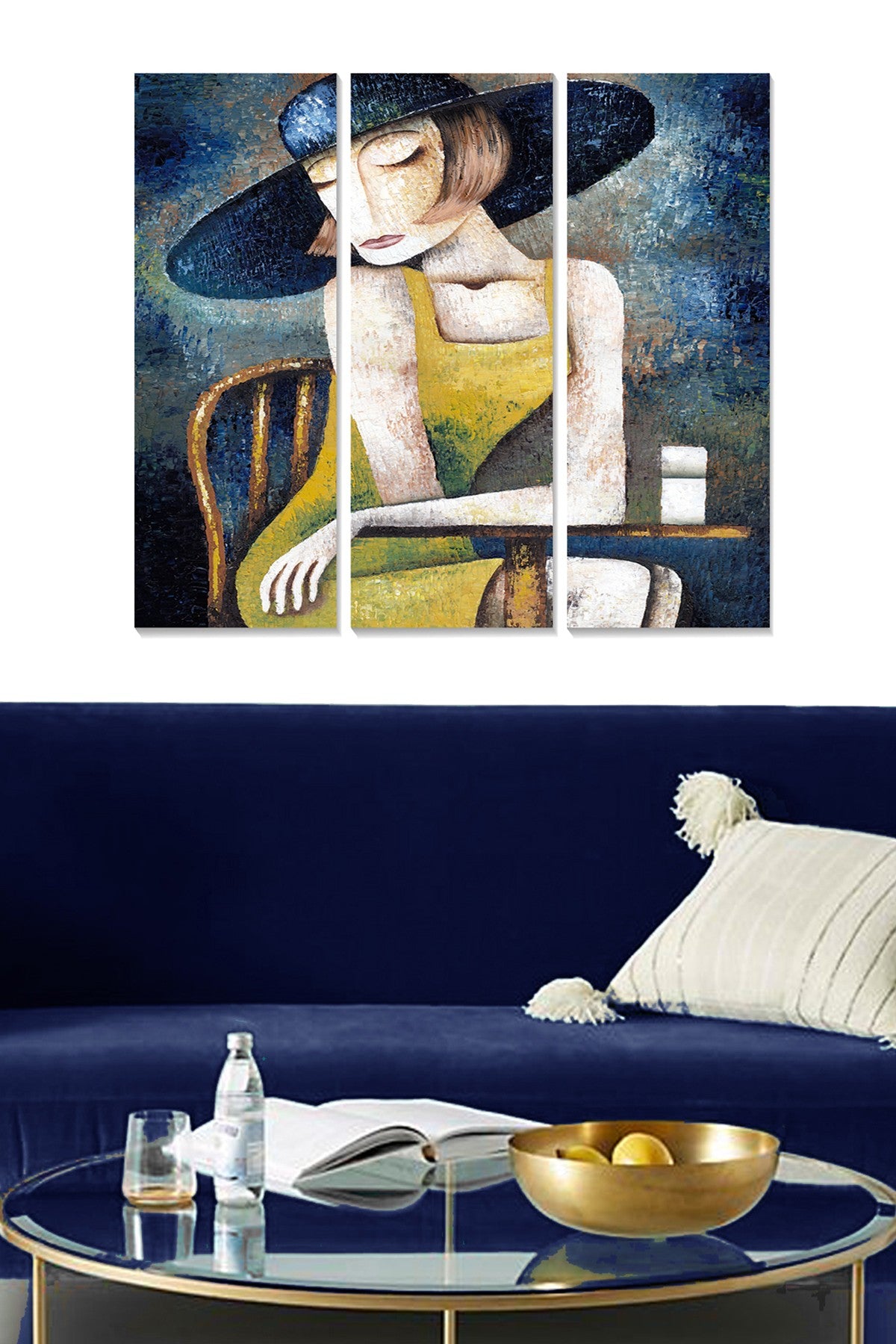 Conjunto de Quadros Decorativos em MDF Multicolor (3 Peças, 3 mm) – 70 x 50 cm