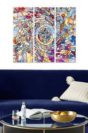 Quadro Decorativo em MDF Multicolor (3 Peças) – 20 x 50 cm cada, Total 70 x 50 cm, Espessura 3 mm