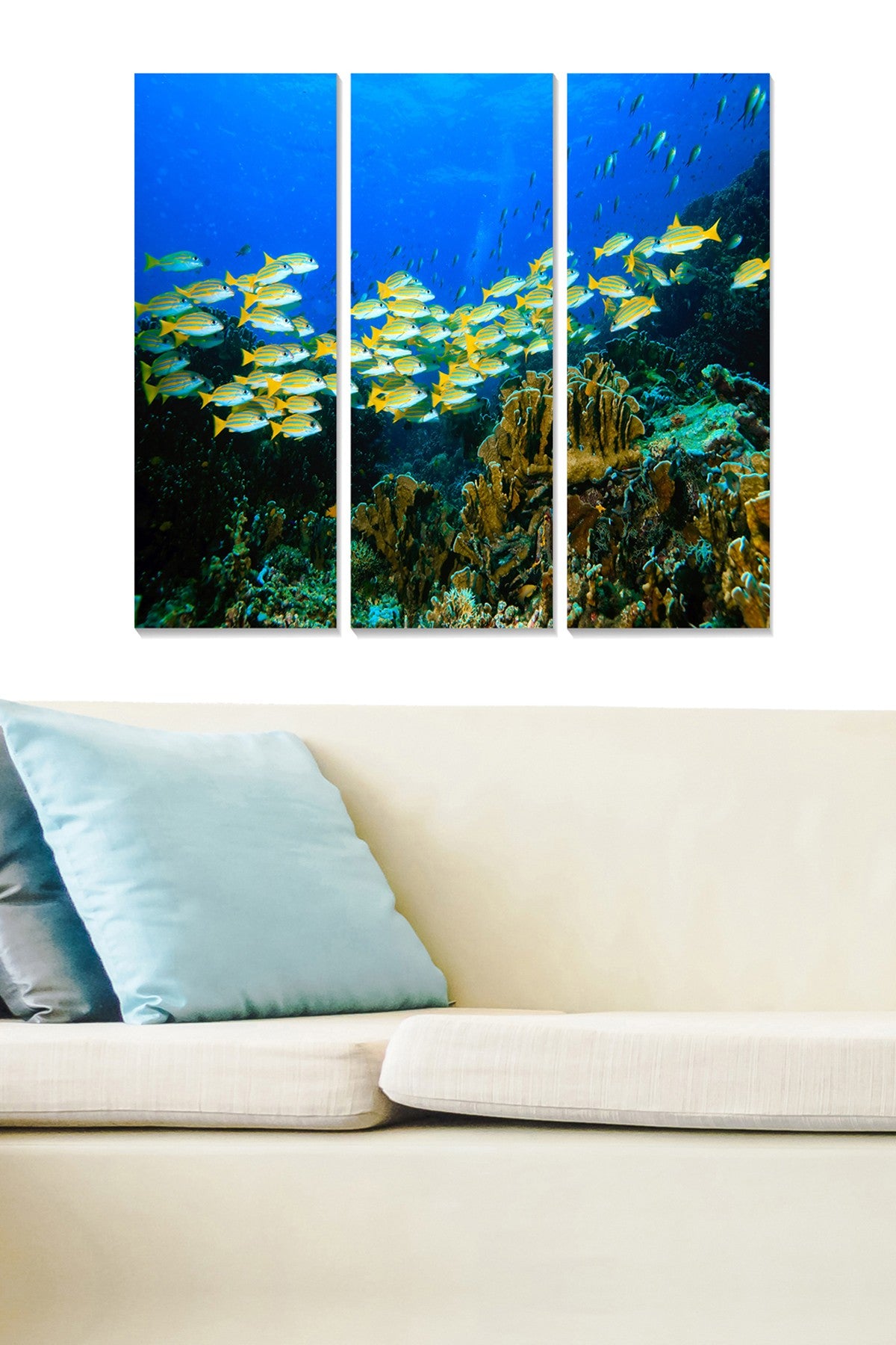 Tríptico Decorativo em MDF Multicolor — 20x50 cm cada (esp. 3 mm), total 70x50 cm