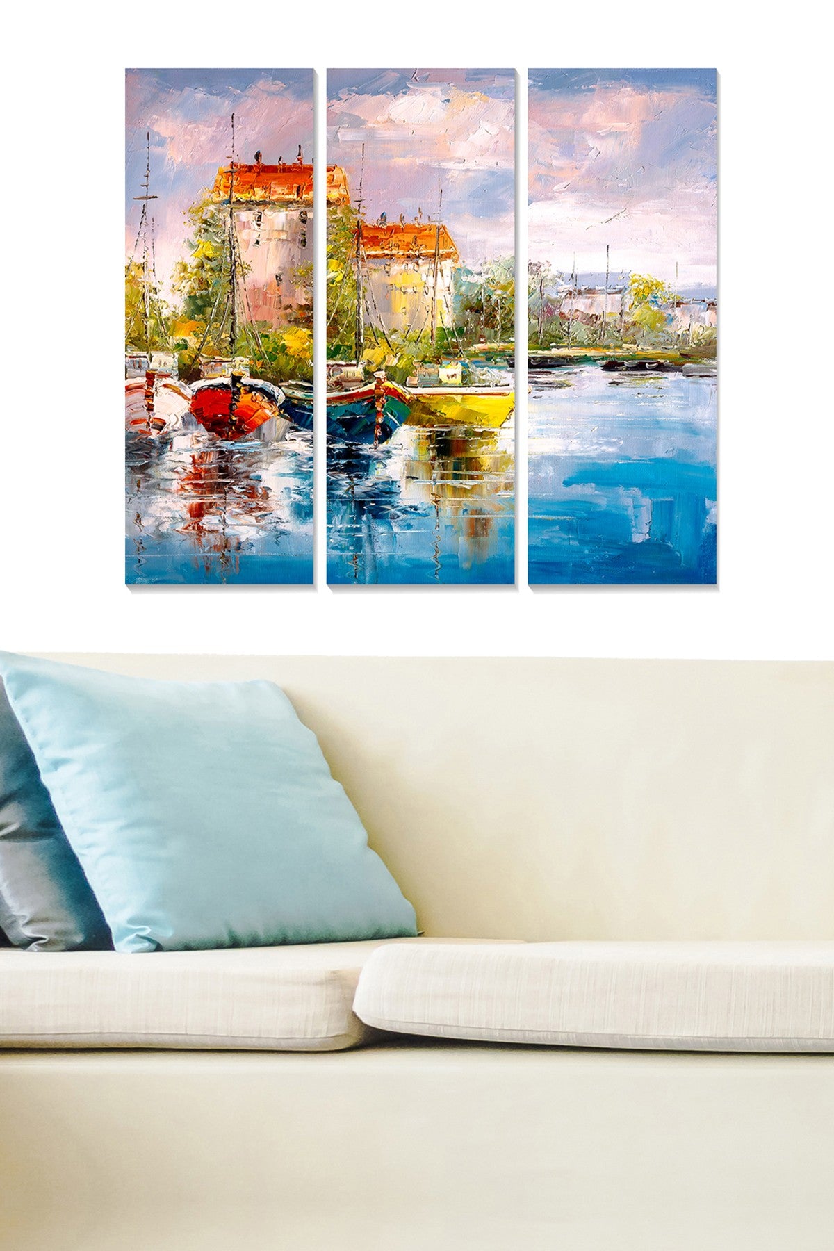 Quadro Decorativo em MDF Multicolor – Conjunto de 3 Peças (100% MDF, 3 mm; 20x50 cm cada; 70x50 cm total)