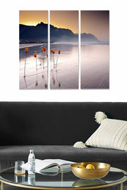 Quadro Decorativo em MDF Multicolorido (3 Peças) – Total 70x50 cm, 3 mm