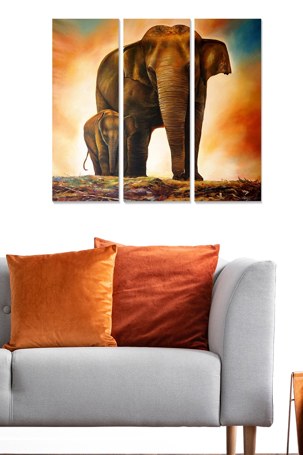 Quadro Decorativo em MDF Multicolor (Conjunto de 3 Peças) — 20x50 cm cada, Total 70x50 cm, MDF 3 mm