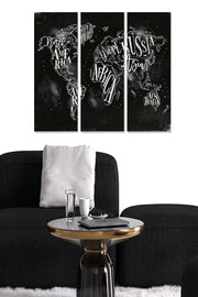 Quadros Decorativos em MDF Multicolor — Conjunto de 3 Peças, 20x50 cm cada (3 mm), Tamanho Total 70x50 cm