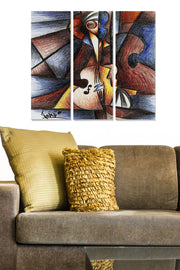 Quadro Decorativo MDF Multicolor – Conjunto de 3 Peças – 70 x 50 cm (Total)