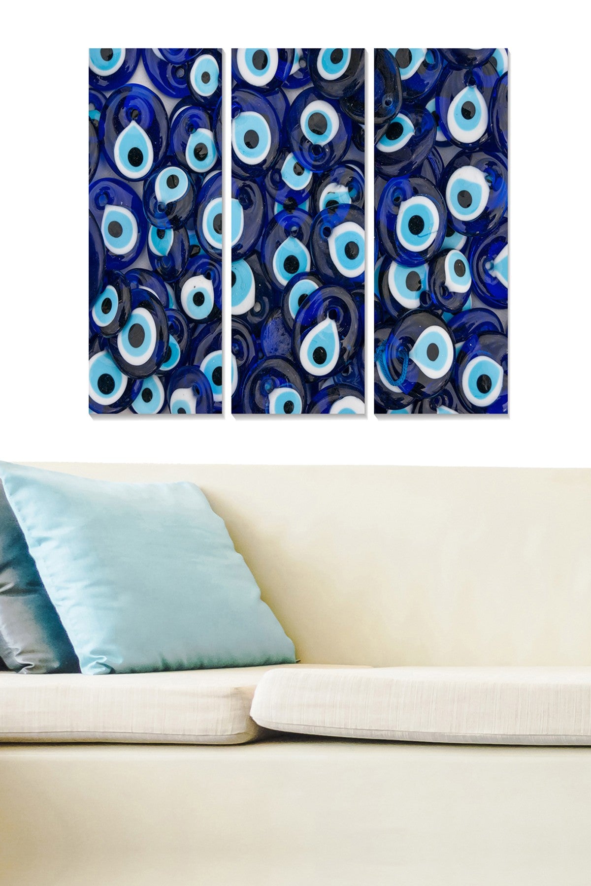 Quadro Decorativo em MDF (3 Peças) Multicolor – Tamanho Total 70x50 cm, Espessura 3 mm