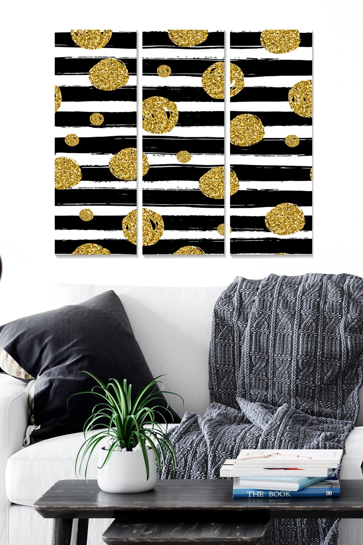 Quadro Decorativo em MDF Multicolor – Conjunto de 3 Peças, 70x50 cm (3 mm) | MDF626