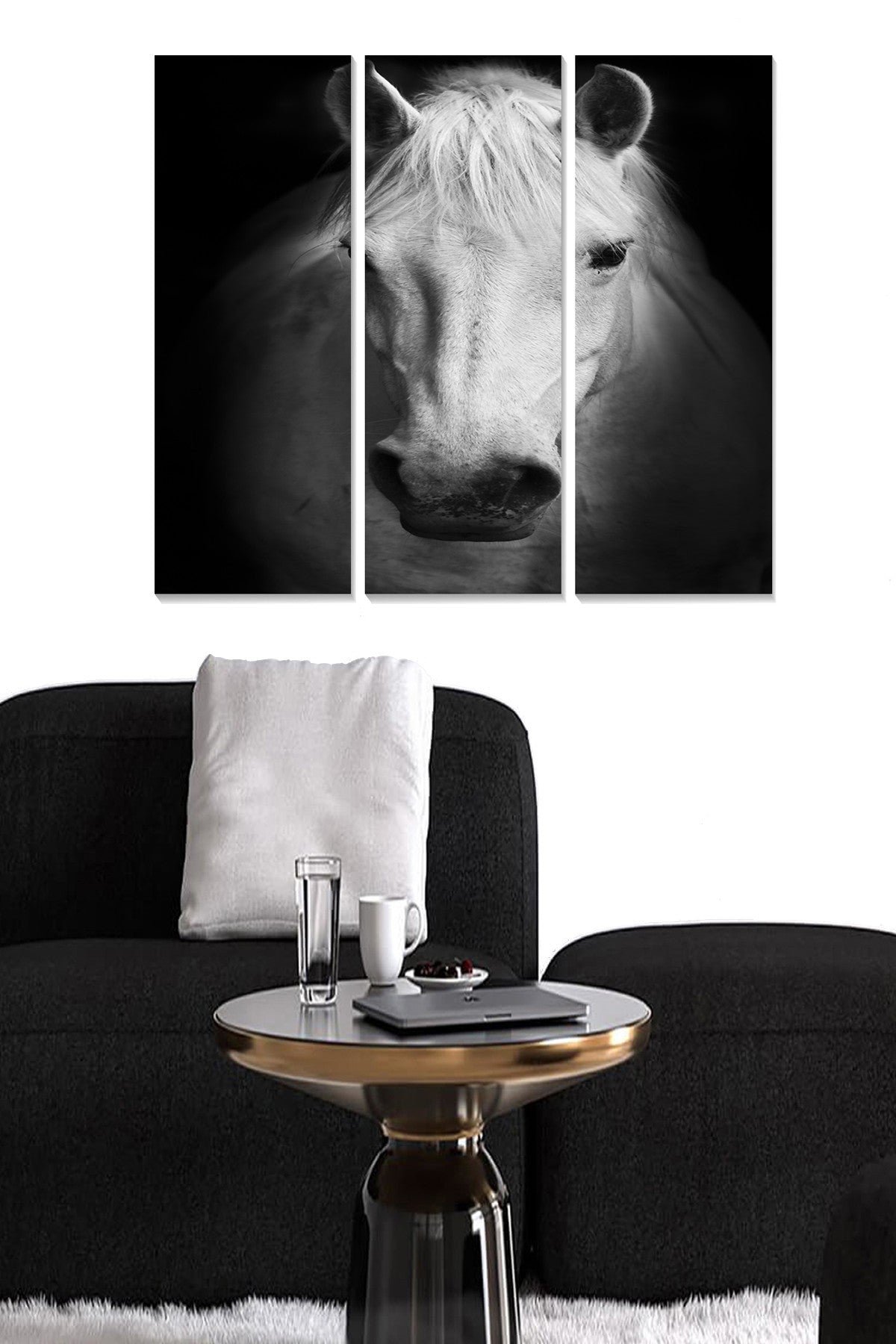 Quadro Decorativo MDF Multicolor 3 Peças - 70x50cm - Arte Moderna para Parede