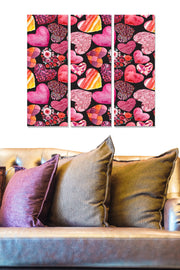 Pintura Decorativa em MDF Multicolor – Conjunto de 3 Peças (20x50 cm cada), Total 70x50 cm, Espessura 3 mm