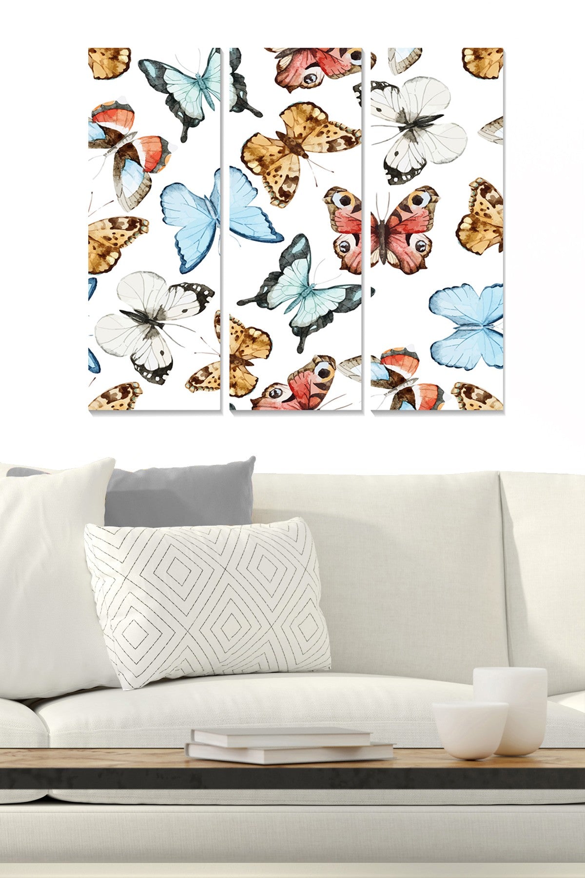 Tríptico Decorativo em MDF Multicolor 70x50 cm (3x 20x50 cm, 3 mm)