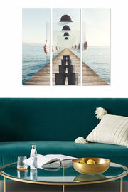 Conjunto de Quadros Decorativos em MDF Multicolor (3 Peças) – 70 x 50 cm, 3 mm