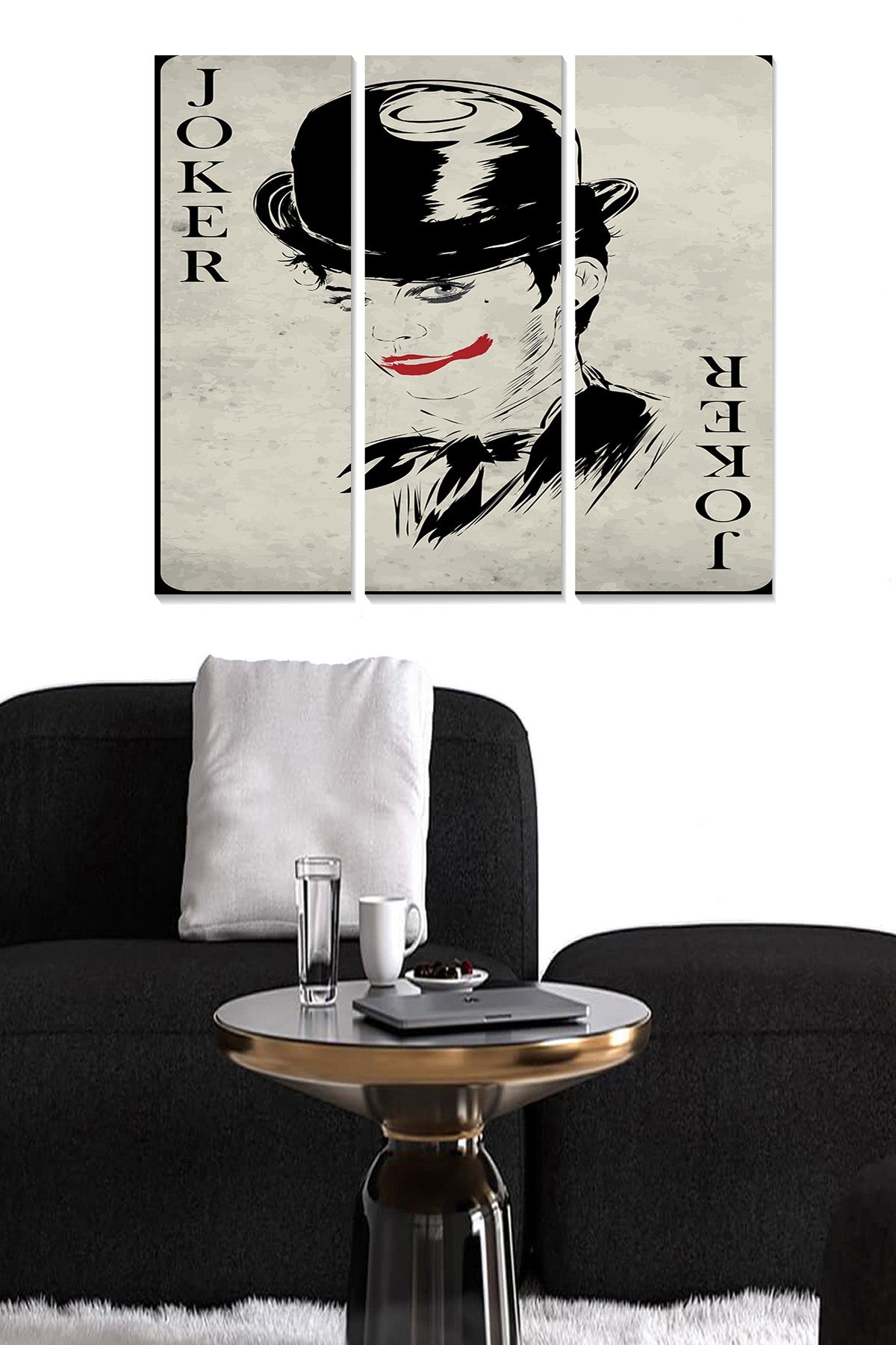 Tríptico Decorativo em MDF (3 Peças) Multicolor – Total 70x50 cm (cada 20x50 cm)