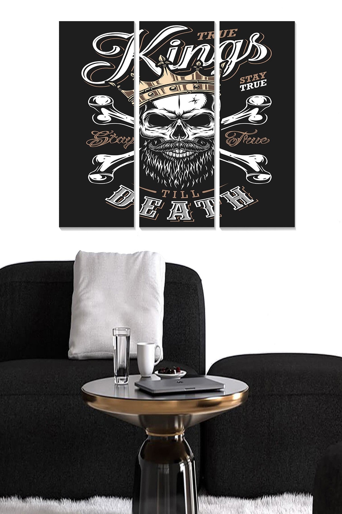 Conjunto de Quadros Decorativos em MDF Multicor (3 Peças) – 20x50 cm cada | Total 70x50 cm | Espessura 3 mm