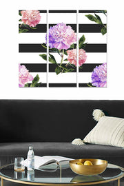 Tríptico Decorativo em MDF Multicolor – 3 Peças (20x50 cm) | Tamanho Total 70x50 cm | MDF 3 mm