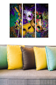 Quadro Decorativo em MDF (Conjunto 3 Peças) Multicolor — 70x50 cm (3x 20x50 cm), 3 mm
