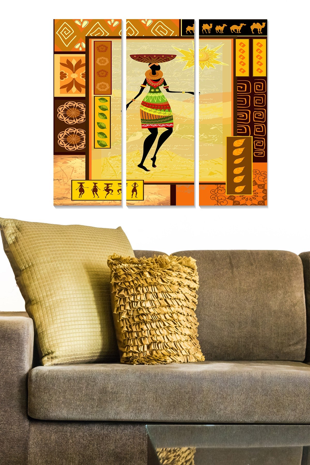 Tríptico Decorativo em MDF Multicolorido 70x50 cm (3 Peças, 3 mm)