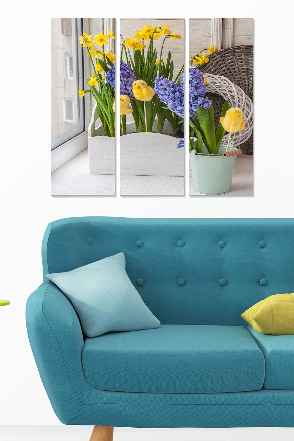 Tríptico Decorativo em MDF Multicolorido – 3 Peças, 70x50 cm (20x50 cm cada), 3 mm