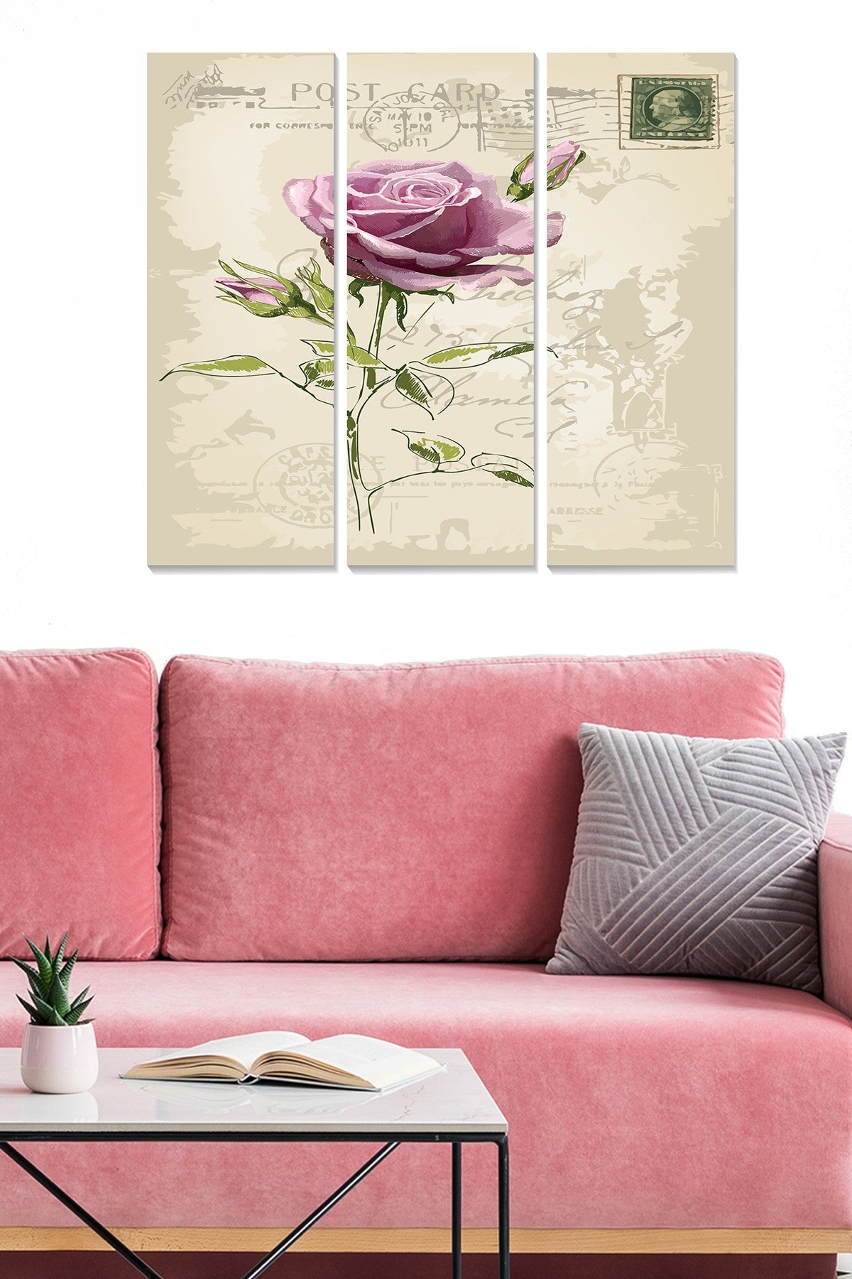 Tríptico Decorativo em MDF 3 mm Multicolor 70x50 cm (3 Peças) – MDF6508147